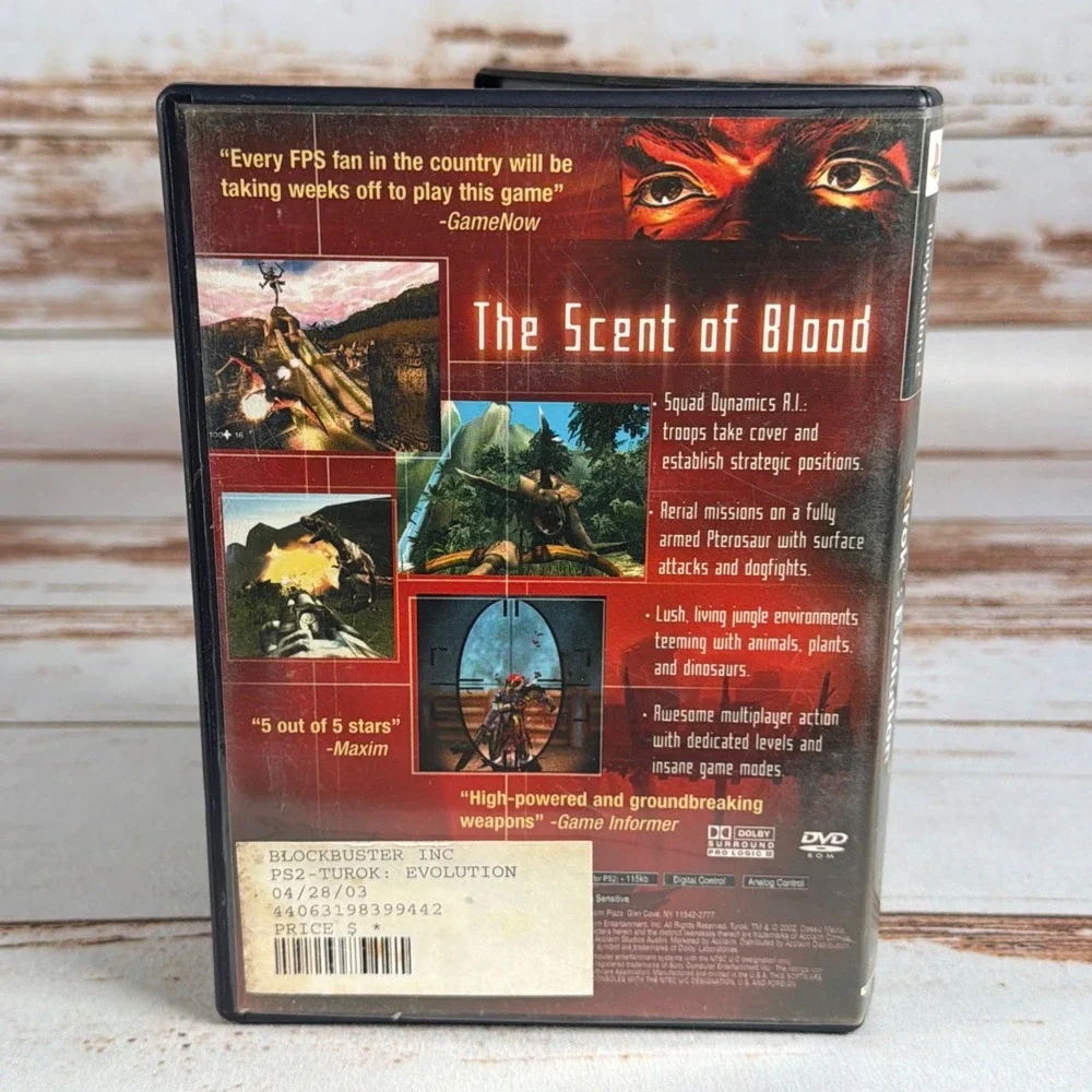 Turok Evolution PS2 PlayStation 2 Black Label No Manual Tested